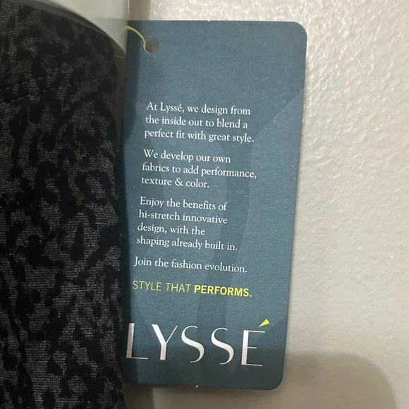 Lysse Sketch Animal Leggings Women XS Charcoal Black NEW High Waist Shaping - Picture 7 of 15